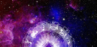 Blue Purple Horoscope Starry Sky Instagram Post